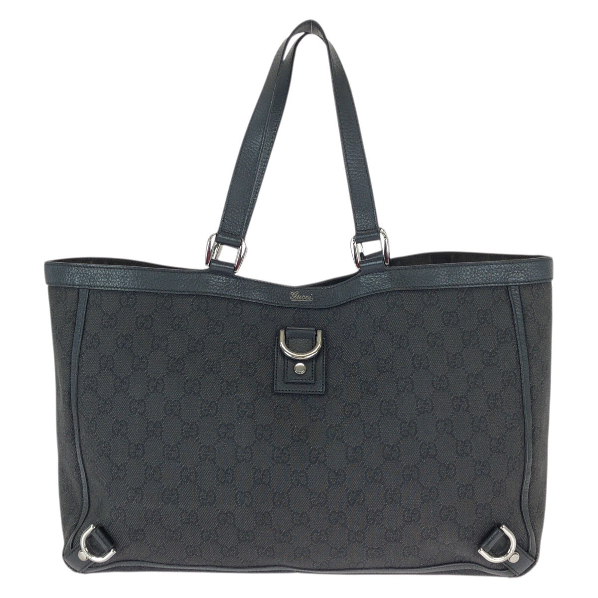 22283
GUCCI グッチ アビー ブラック 黒 シルバー金具 GGキャンバス / レザー 293580 トートバッグ ショルダーバッグ レディース AB35