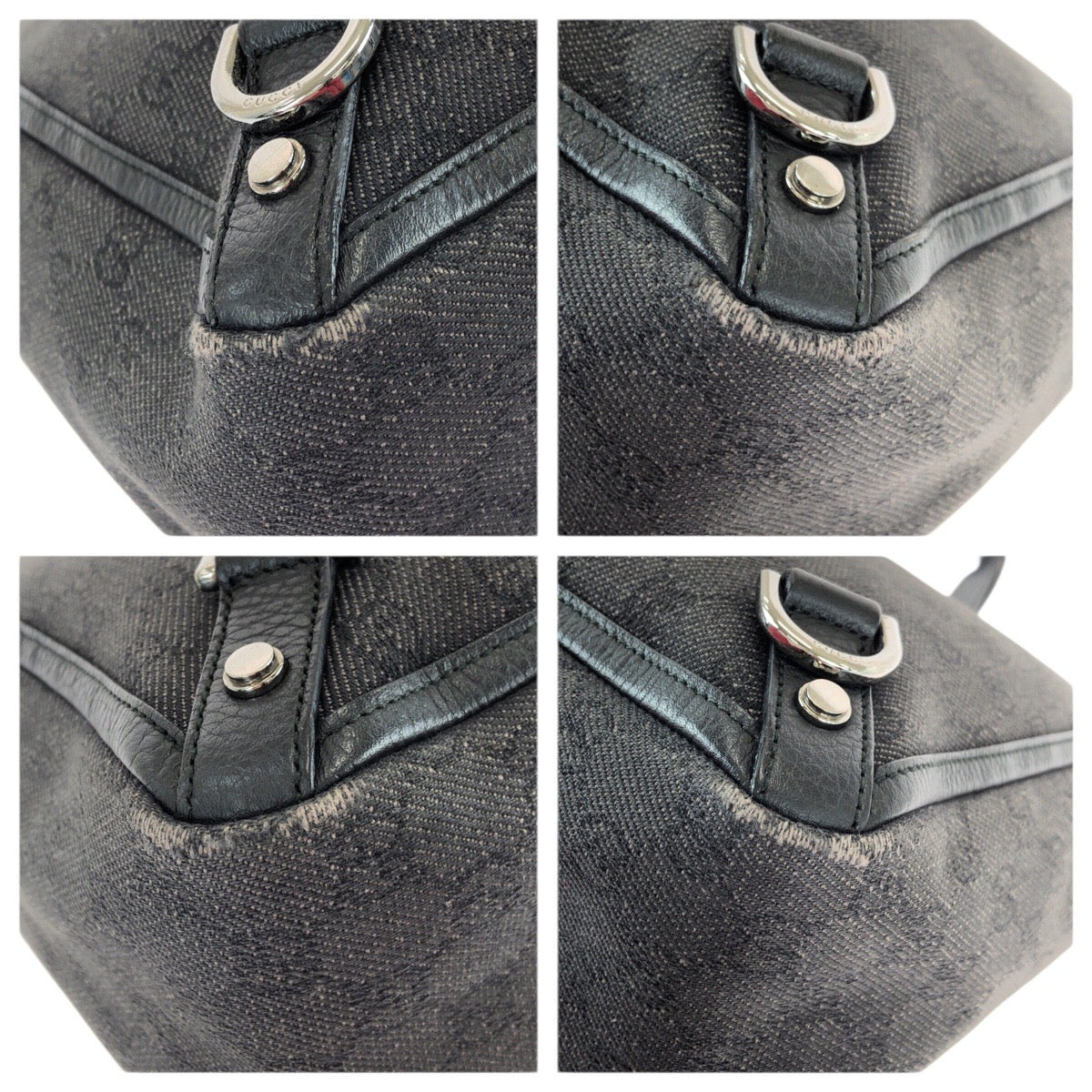 22283
GUCCI グッチ アビー ブラック 黒 シルバー金具 GGキャンバス / レザー 293580 トートバッグ ショルダーバッグ レディース AB35