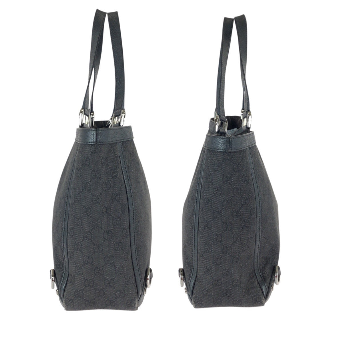 22283
GUCCI グッチ アビー ブラック 黒 シルバー金具 GGキャンバス / レザー 293580 トートバッグ ショルダーバッグ レディース AB35