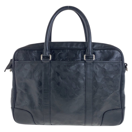 22284
COACH コーチ シグネチャー ブラック 黒 シルバー金具 レザー 71247 ビジネスバッグ ブリーフケース メンズ AB10