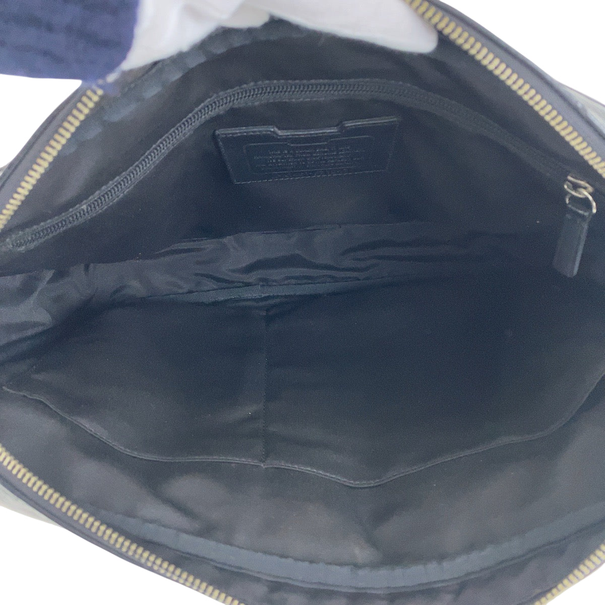 22284
COACH Signature Black Silver Hardware Leather 71247 Business Bag Briefcase Men's AB10