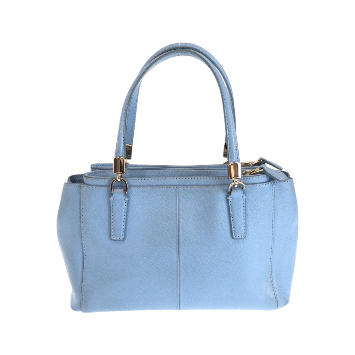 22286
COACH コーチ ミニクリスティキャリーオール ライトブルー ゴールド金具 レザー F34797 ハンドバッグ トートバッグ レディース AB6