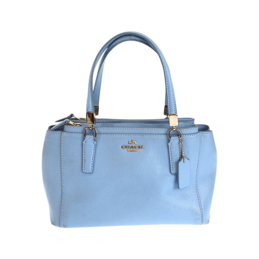 22286
COACH コーチ ミニクリスティキャリーオール ライトブルー ゴールド金具 レザー F34797 ハンドバッグ トートバッグ レディース AB6