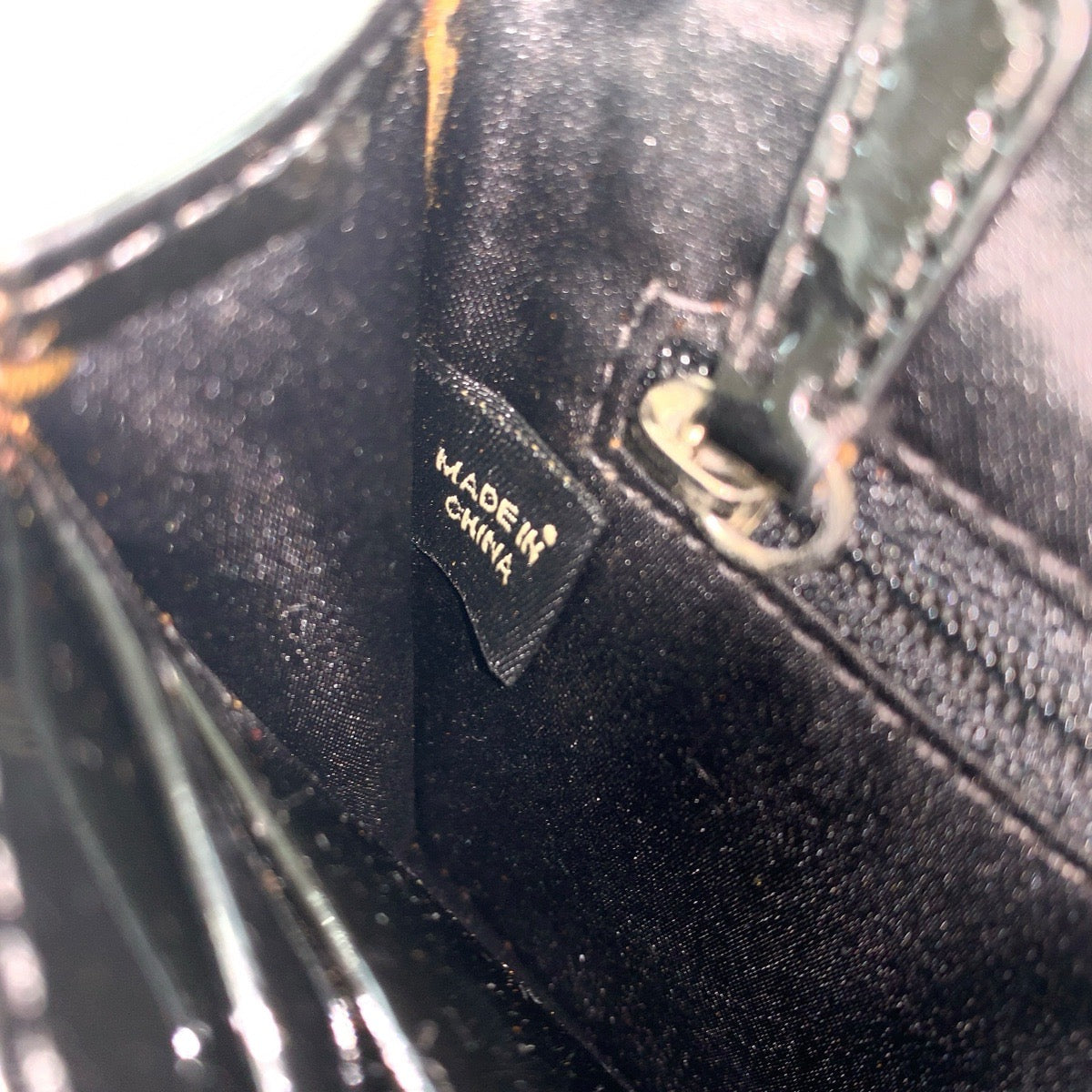 22287
COACH コーチ シグネチャー ブラック 黒 シルバー金具 キャンバス / パテントレザー チェーンショルダーバッグ ポシェット レディース B4
