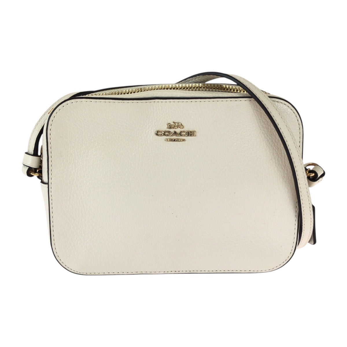 22289
COACH White Gold Hardware Leather L2011 87734 Shoulder Bag Pochette Ladies A10