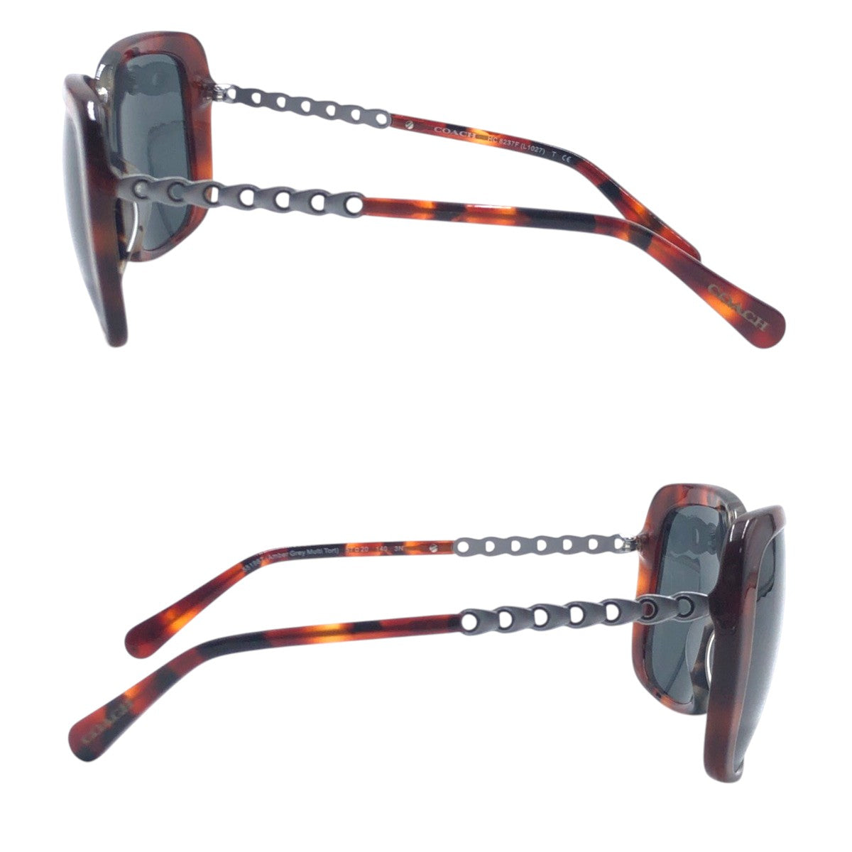 22291
COACH コーチ amber grey multi tort ブラウン プラスチック 57▫︎20 140 3N サングラス ボストン レディース A7