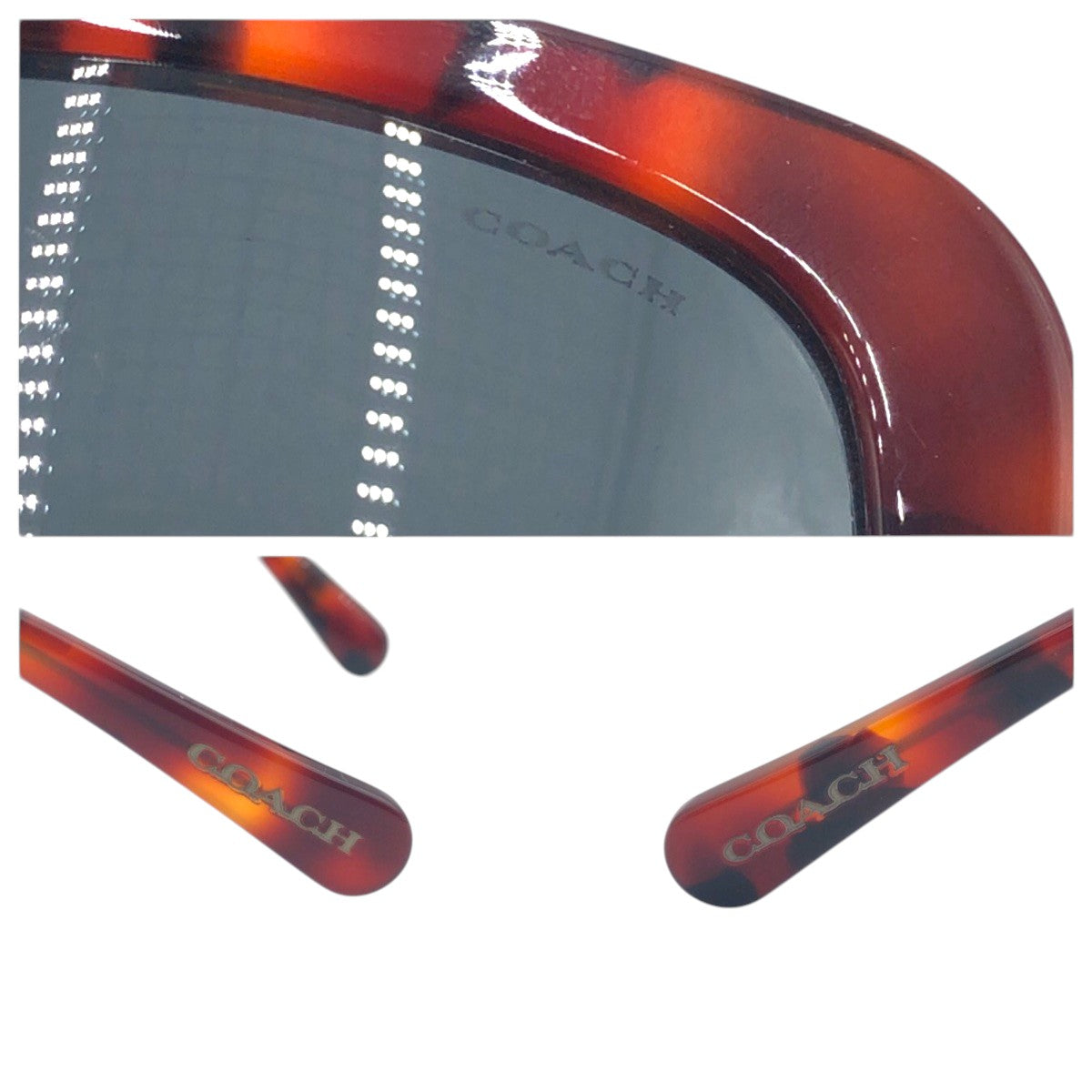 22291
COACH コーチ amber grey multi tort ブラウン プラスチック 57▫︎20 140 3N サングラス ボストン レディース A7