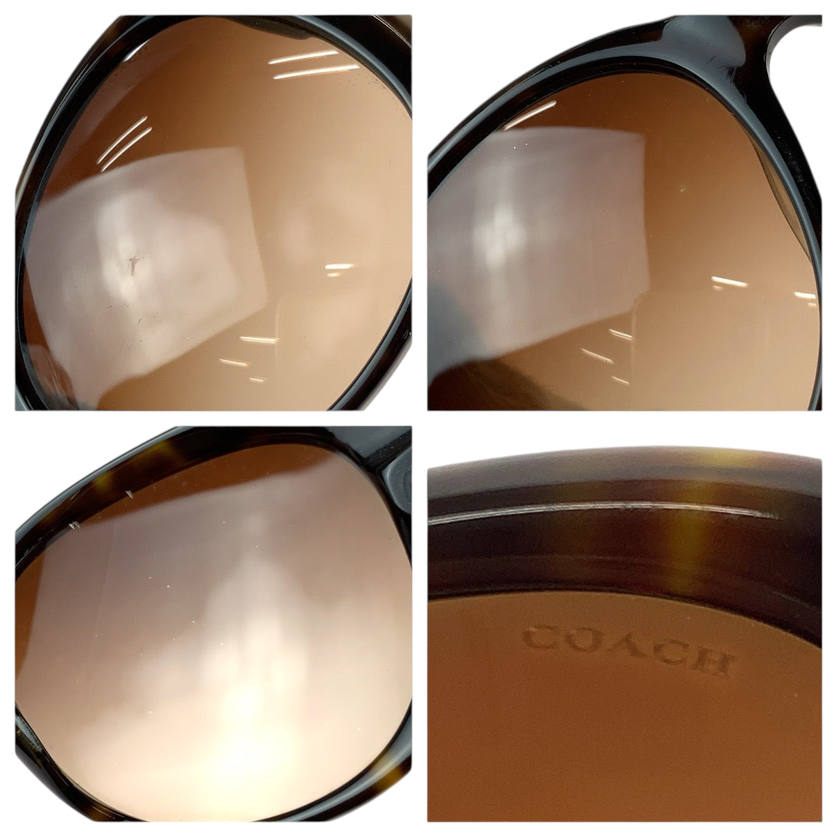 22292
COACH コーチ シグネチャー ブラウン ゴールド金具 プラスチック 526163 57□18 135 3N HC8120F サングラス メガネ 男女兼用 バタフライ レディース ABP6