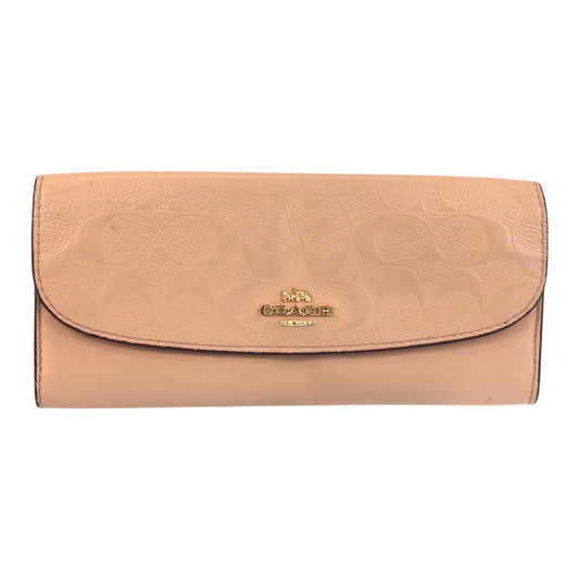 22294
COACH コーチ シグネチャー ベージュ ゴールド金具 レザー M1792-F26460 長財布 ロングウォレット レディース AB15