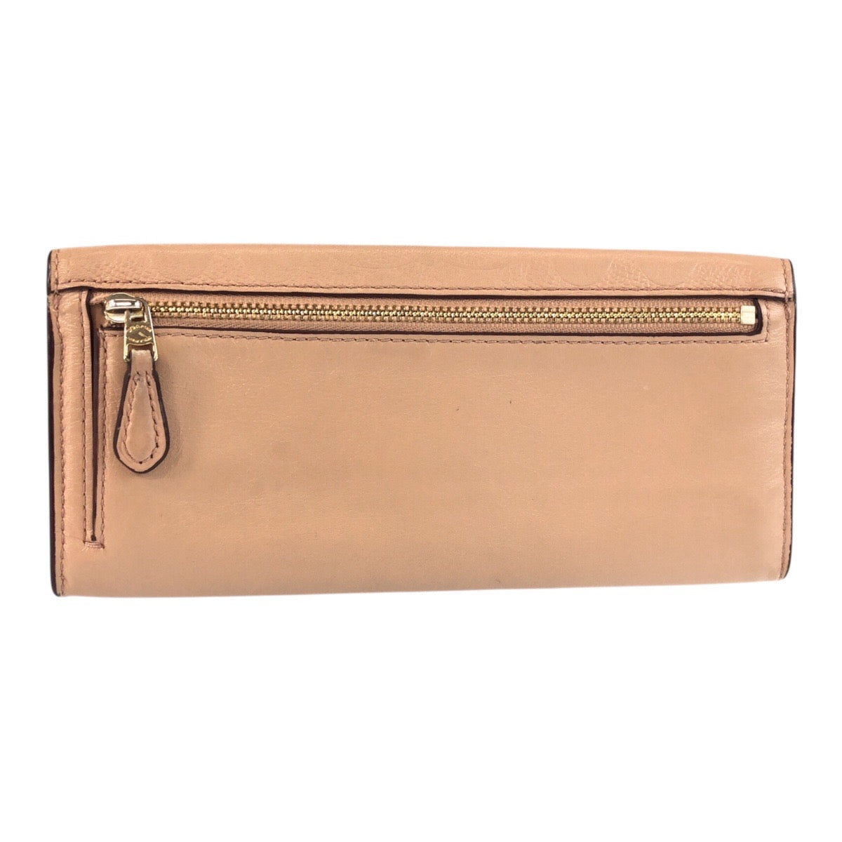 22294
COACH コーチ シグネチャー ベージュ ゴールド金具 レザー M1792-F26460 長財布 ロングウォレット レディース AB15