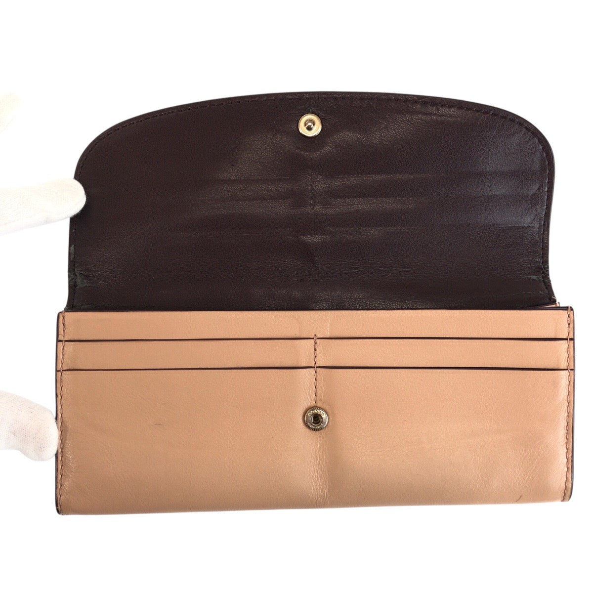 22294
COACH コーチ シグネチャー ベージュ ゴールド金具 レザー M1792-F26460 長財布 ロングウォレット レディース AB15