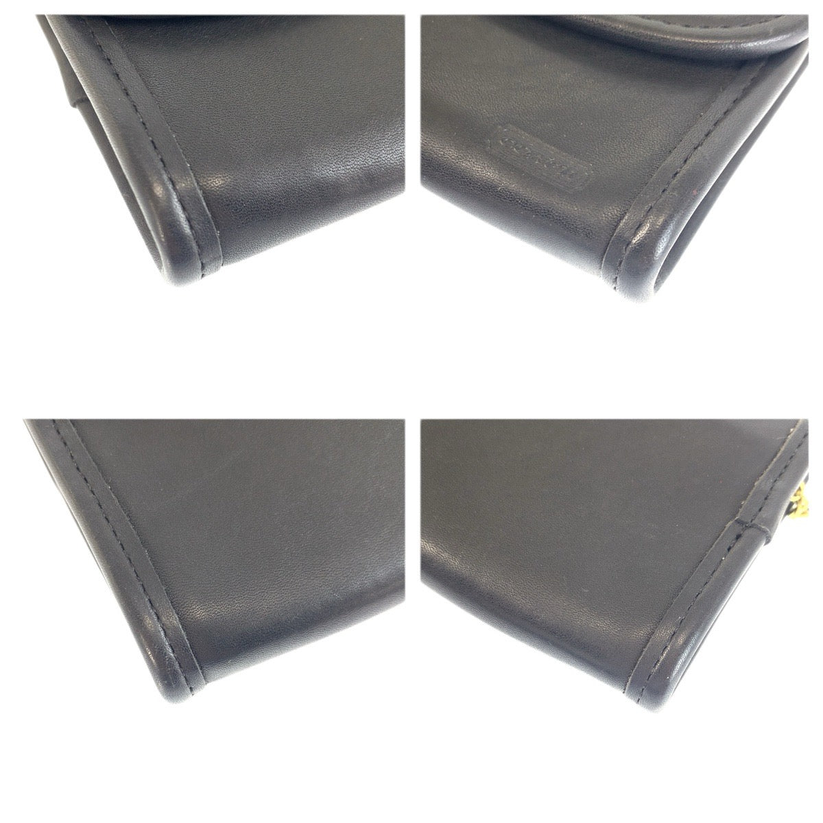 22295
COACH Vintage Old Coach Black Gold Hardware Leather Coin Purse Women's AB2