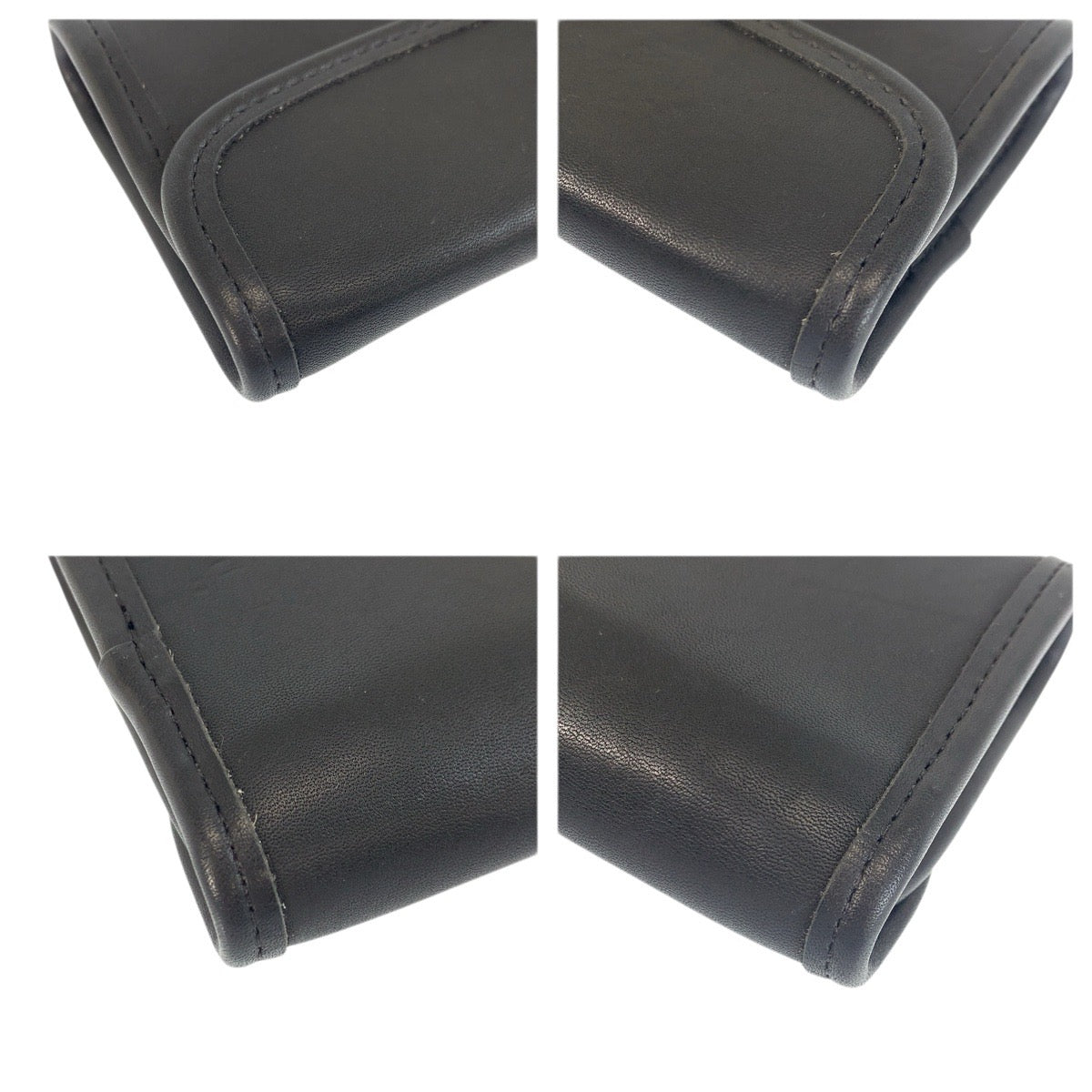 22295
COACH Vintage Old Coach Black Gold Hardware Leather Coin Purse Women's AB2