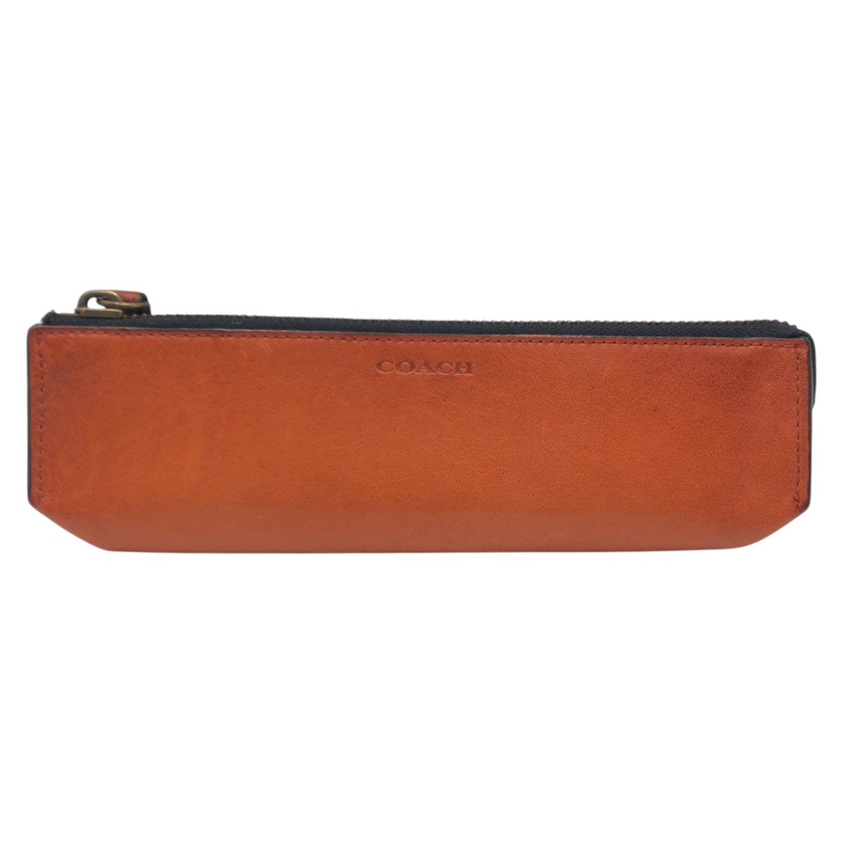 22296
COACH コーチ ブラウン レザー ポーチ ペンケース 男女兼用 レディース AB