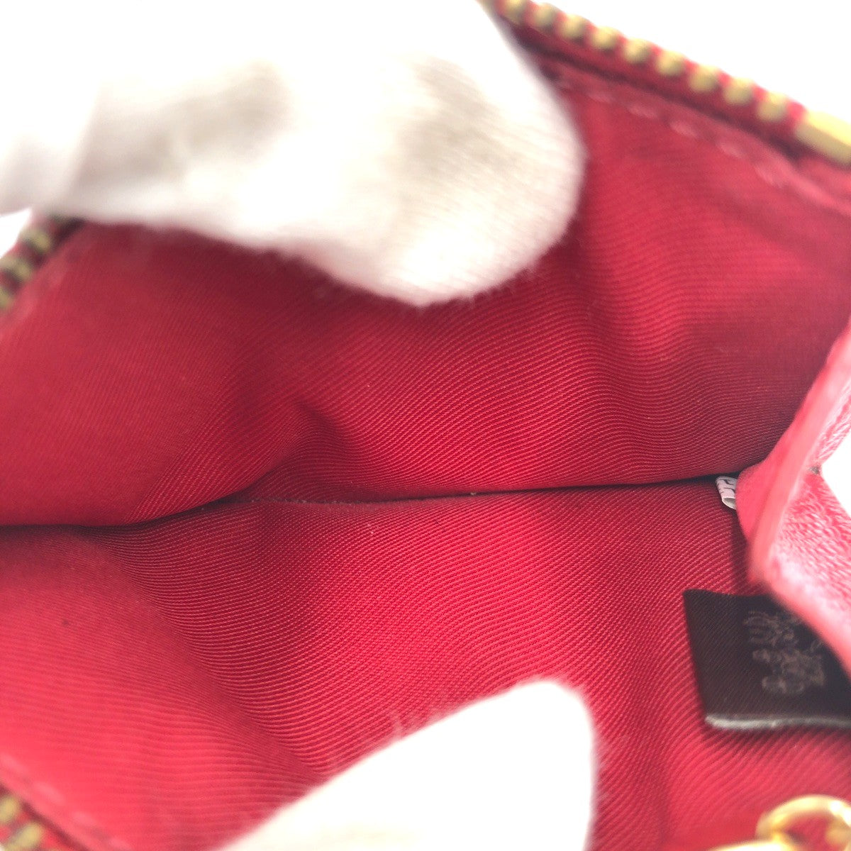 22298
COACH コーチ レッド レザー L1878 コインケース カードケース レディース AB