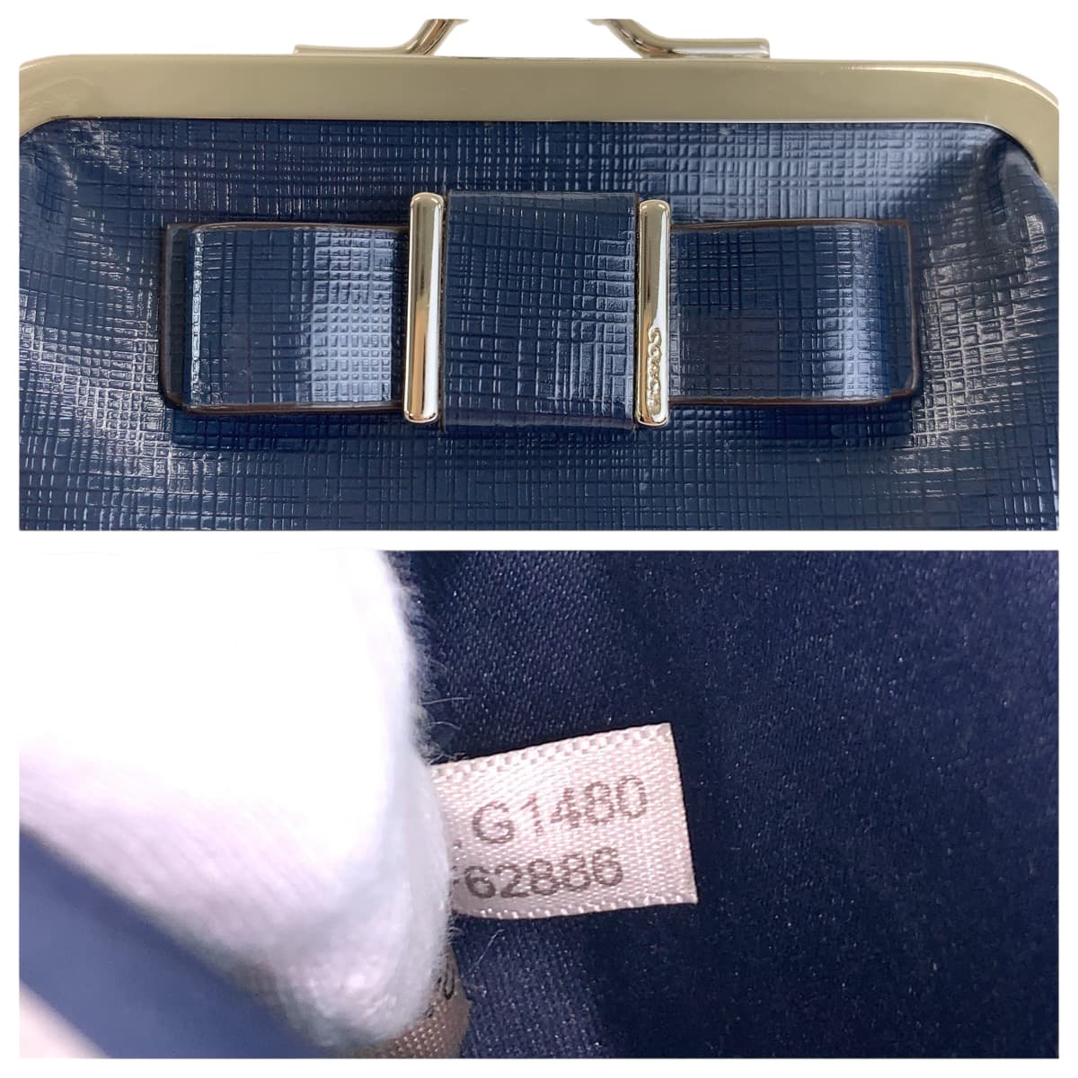 22300
COACH コーチ ネイビー シルバー金具 レザー F62886 コインケース 小銭入れ レディース AB