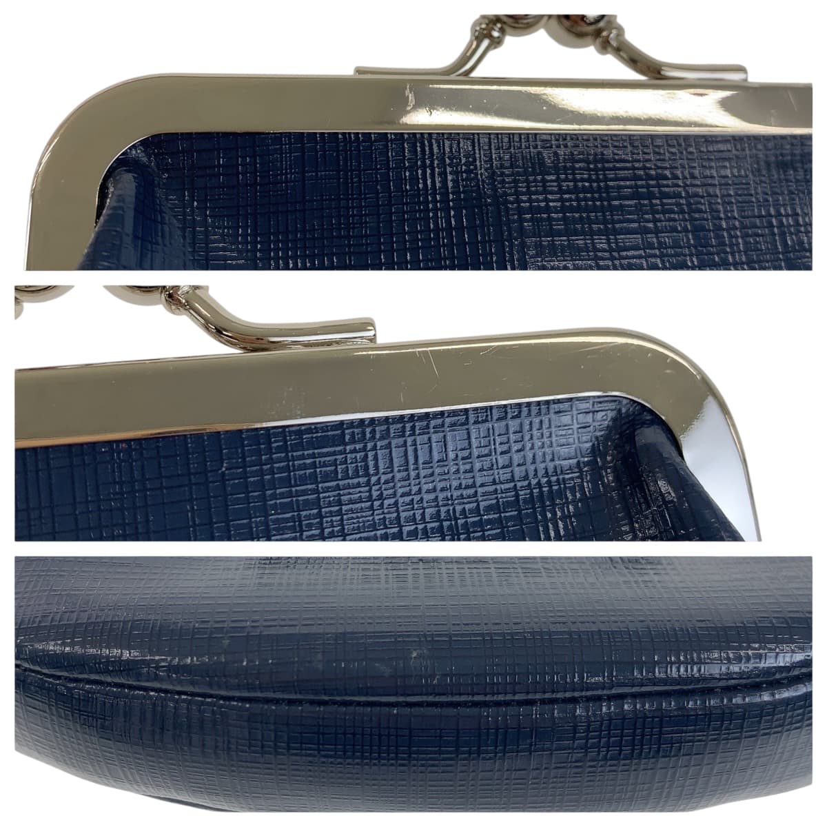 22300
COACH コーチ ネイビー シルバー金具 レザー F62886 コインケース 小銭入れ レディース AB