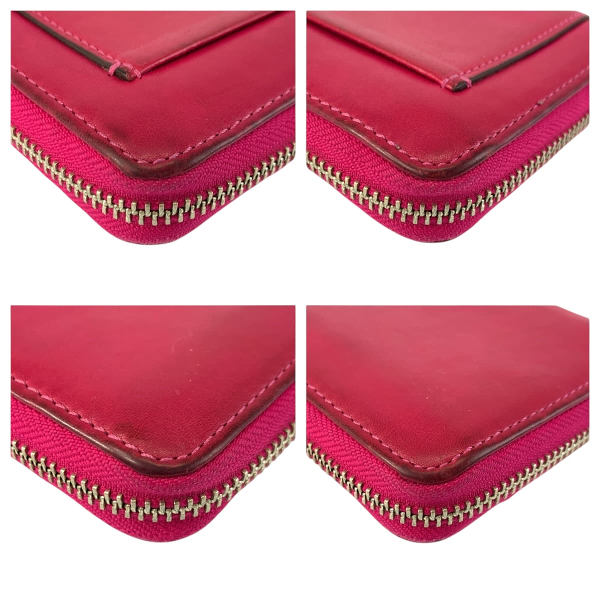 22305
COACH コーチ ピンク シルバー金具 レザー 長財布 ロングウォレット レディース AB4