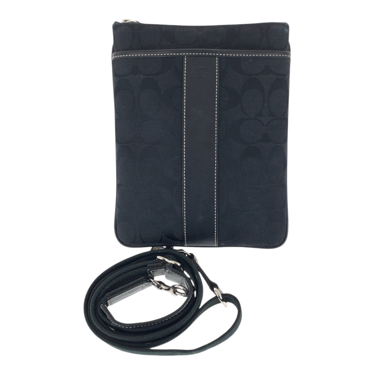 22309
COACH Signature Black Canvas / Leather Shoulder Bag Pochette Ladies AB6