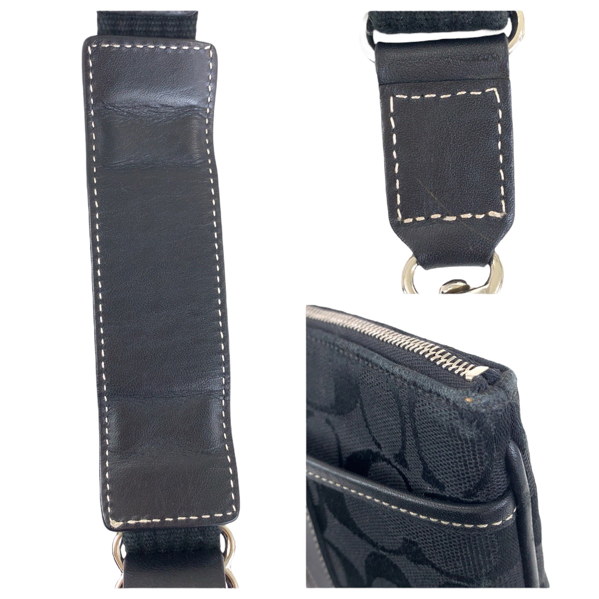 22309
COACH Signature Black Canvas / Leather Shoulder Bag Pochette Ladies AB6