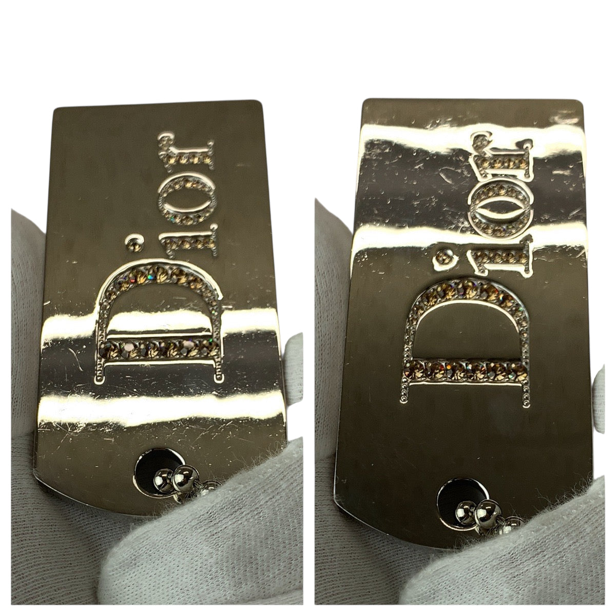 22311
Dior ディオール ミラー ラインストーン シルバー メタル キーホルダー バッグチャーム レディース ABP6