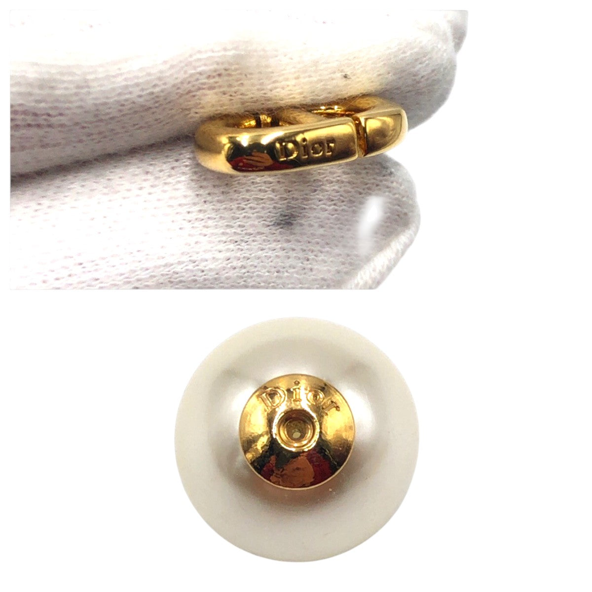 22313
Dior ディオール フェイクパール ゴールド メタル / フェイクパール ピアス レディース AB4