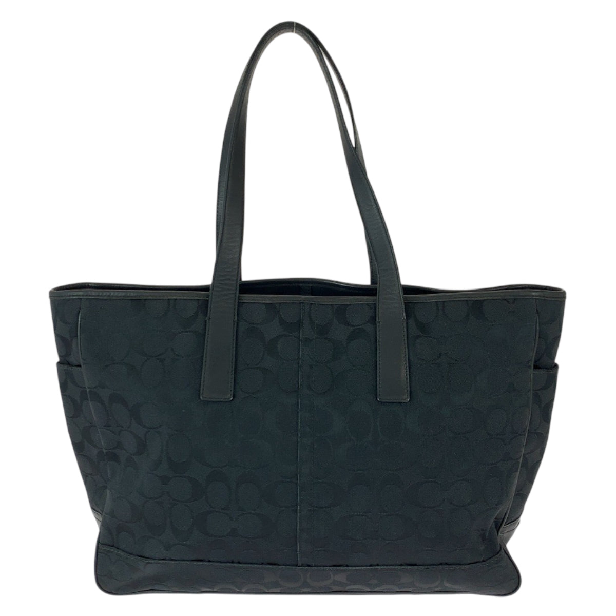 22315
COACH コーチ シグネチャー ブラック 黒 シルバー金具 キャンバス / レザー 7068 トートバッグ ショルダーバッグ レディース AB6