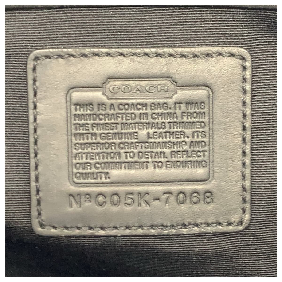 22315
COACH コーチ シグネチャー ブラック 黒 シルバー金具 キャンバス / レザー 7068 トートバッグ ショルダーバッグ レディース AB6