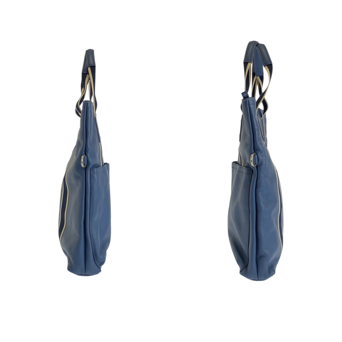 22318
COACH コーチ ブルー 青 シルバー金具 レザー 70558 トートバッグ ビジネスバッグ メンズ AB8