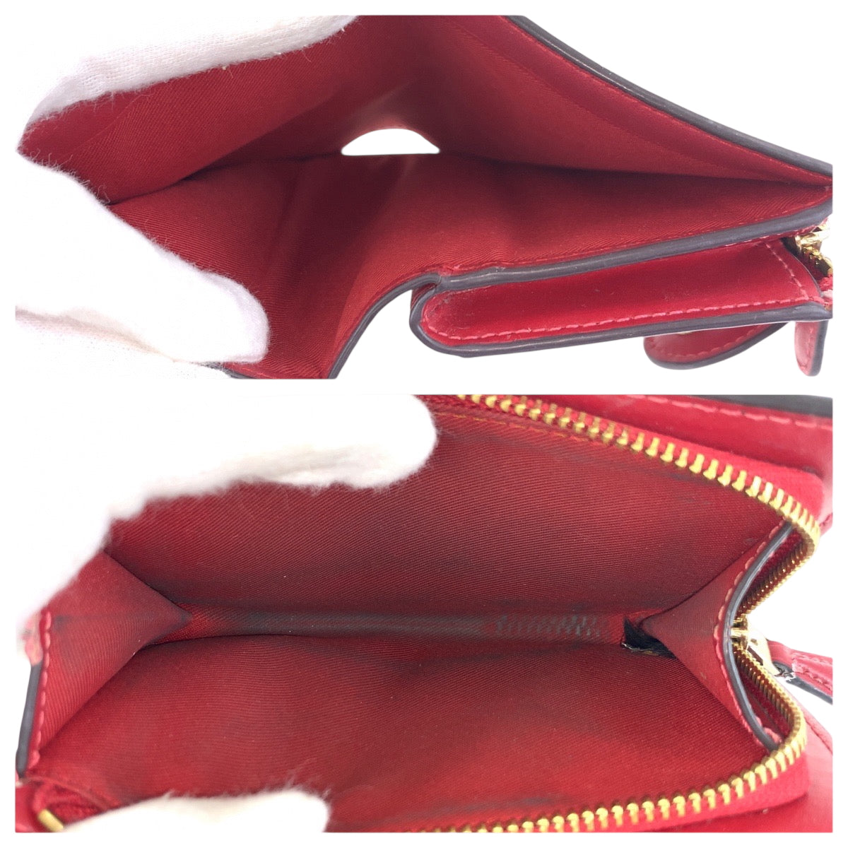22323
COACH Signature Brown Red Gold Hardware PVC / Leather C0082 Bi-fold Wallet Compact Wallet Women's ABP3