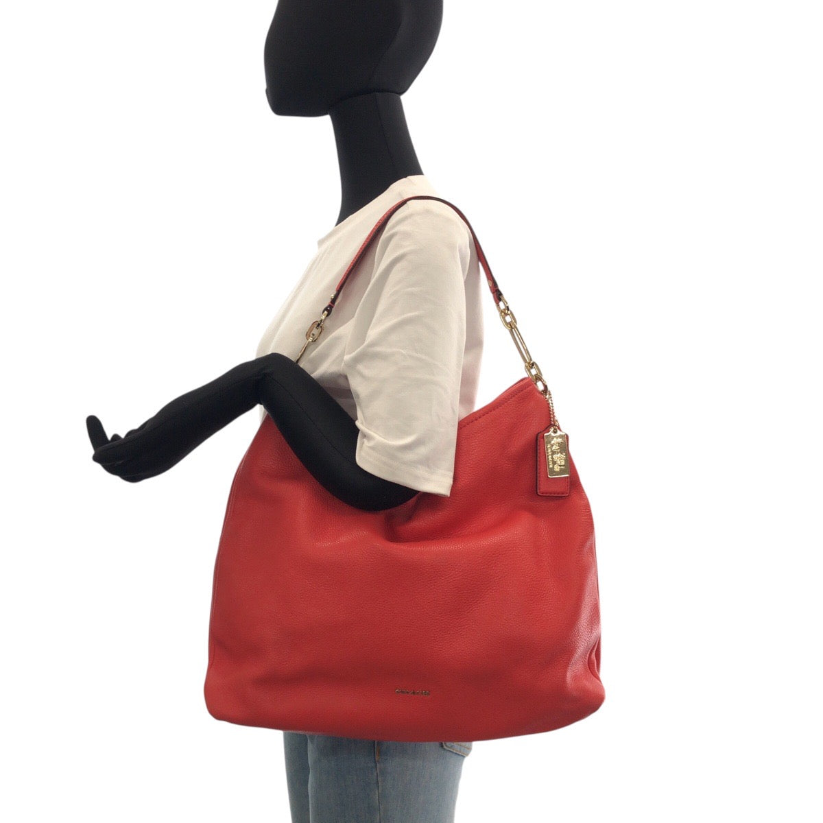 22326
COACH コーチ マディソン ホーボー オレンジ レッド レザー K1360-27858 ショルダーバッグ レディース AB7