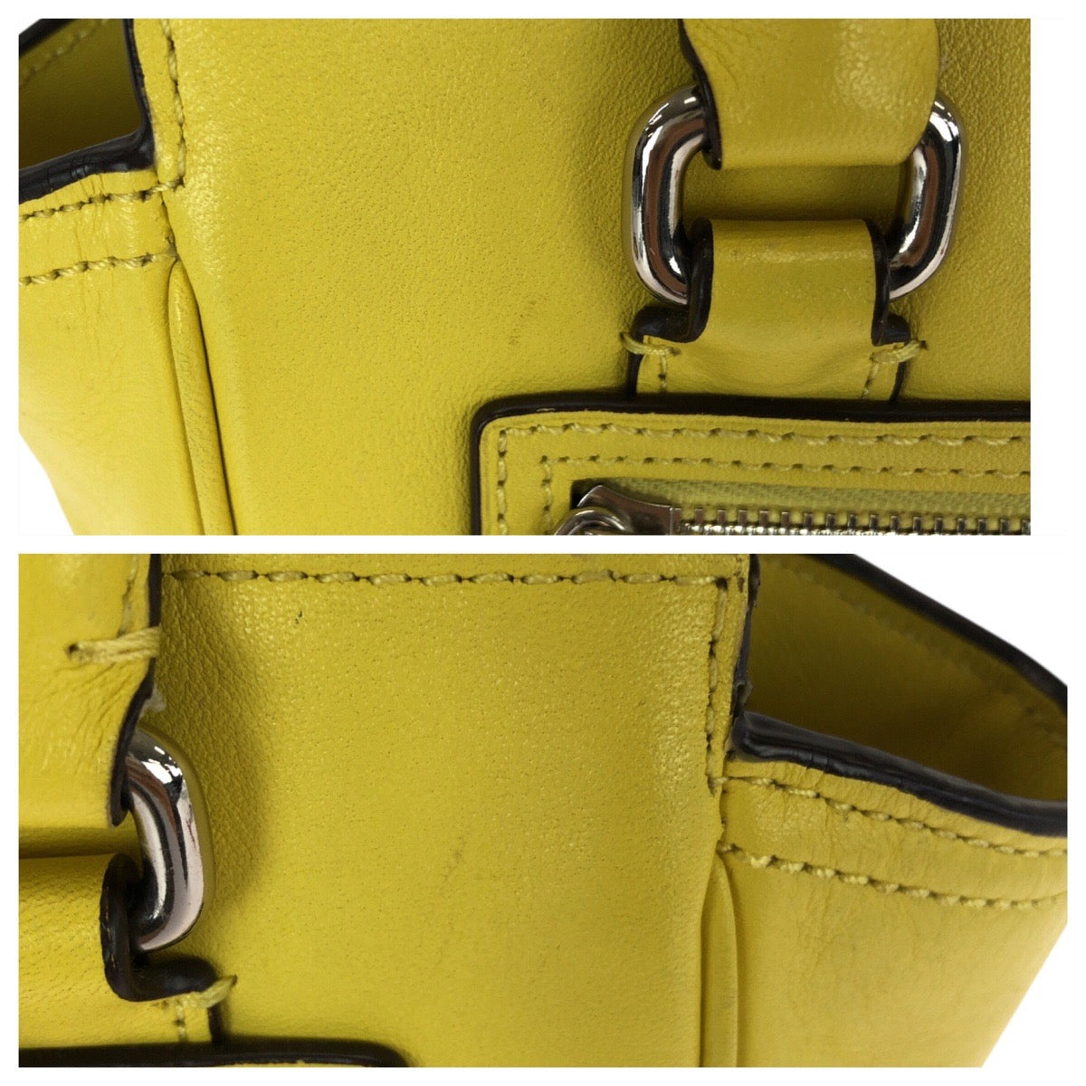 22328
COACH コーチ レガシー ミニタナー イエロー シルバー金具 レザー 19924 ハンドバッグ ショルダーバッグ 2way レディース ABP7