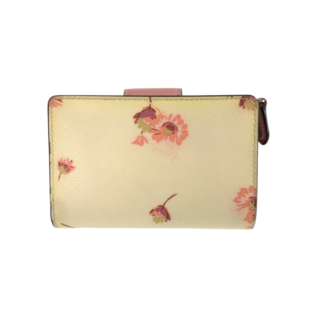 22337
COACH コーチ フラワー イエロー ピンク ゴールド金具 レザー C3284 折財布 コンパクトウォレット レディース AB2