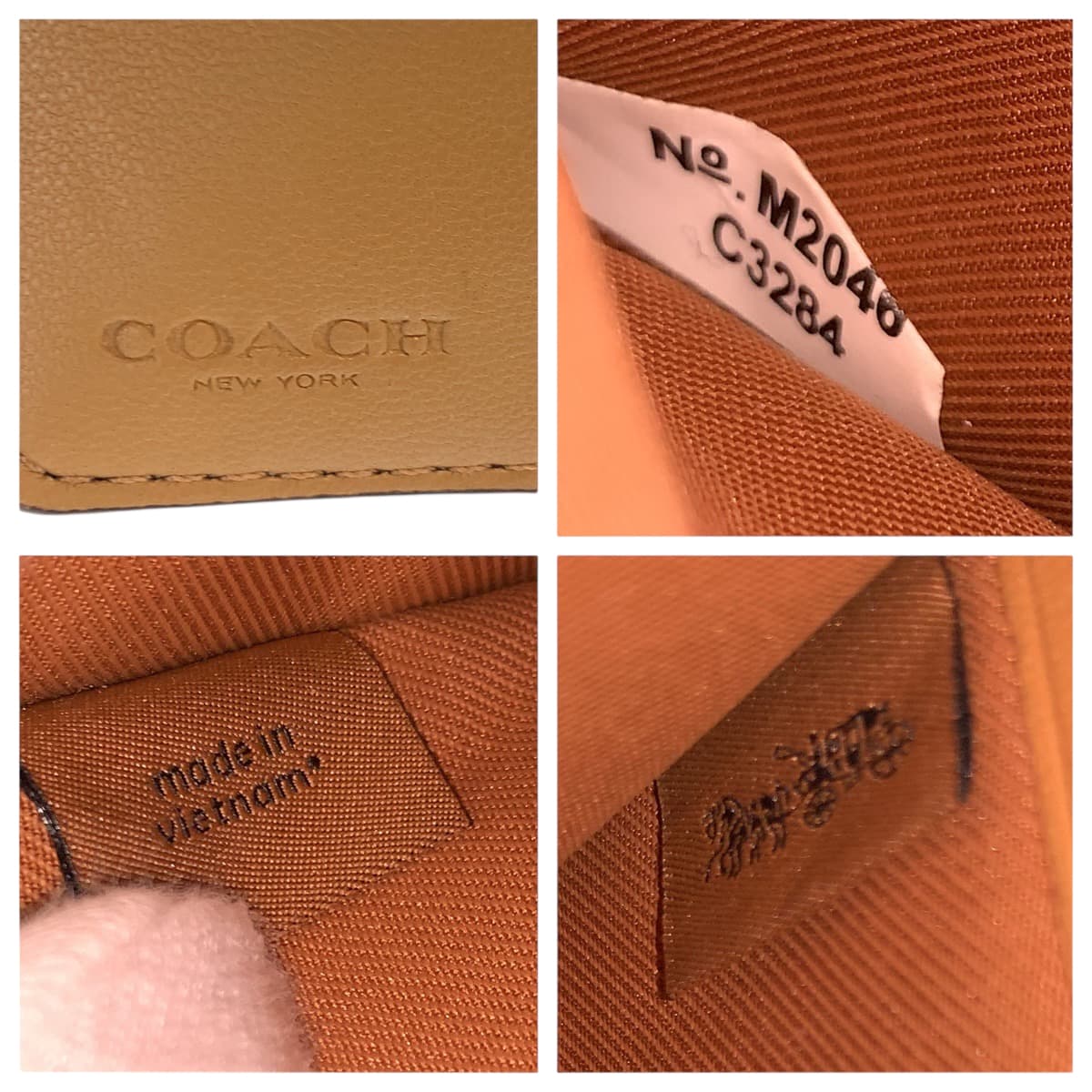 22337
COACH コーチ フラワー イエロー ピンク ゴールド金具 レザー C3284 折財布 コンパクトウォレット レディース AB2