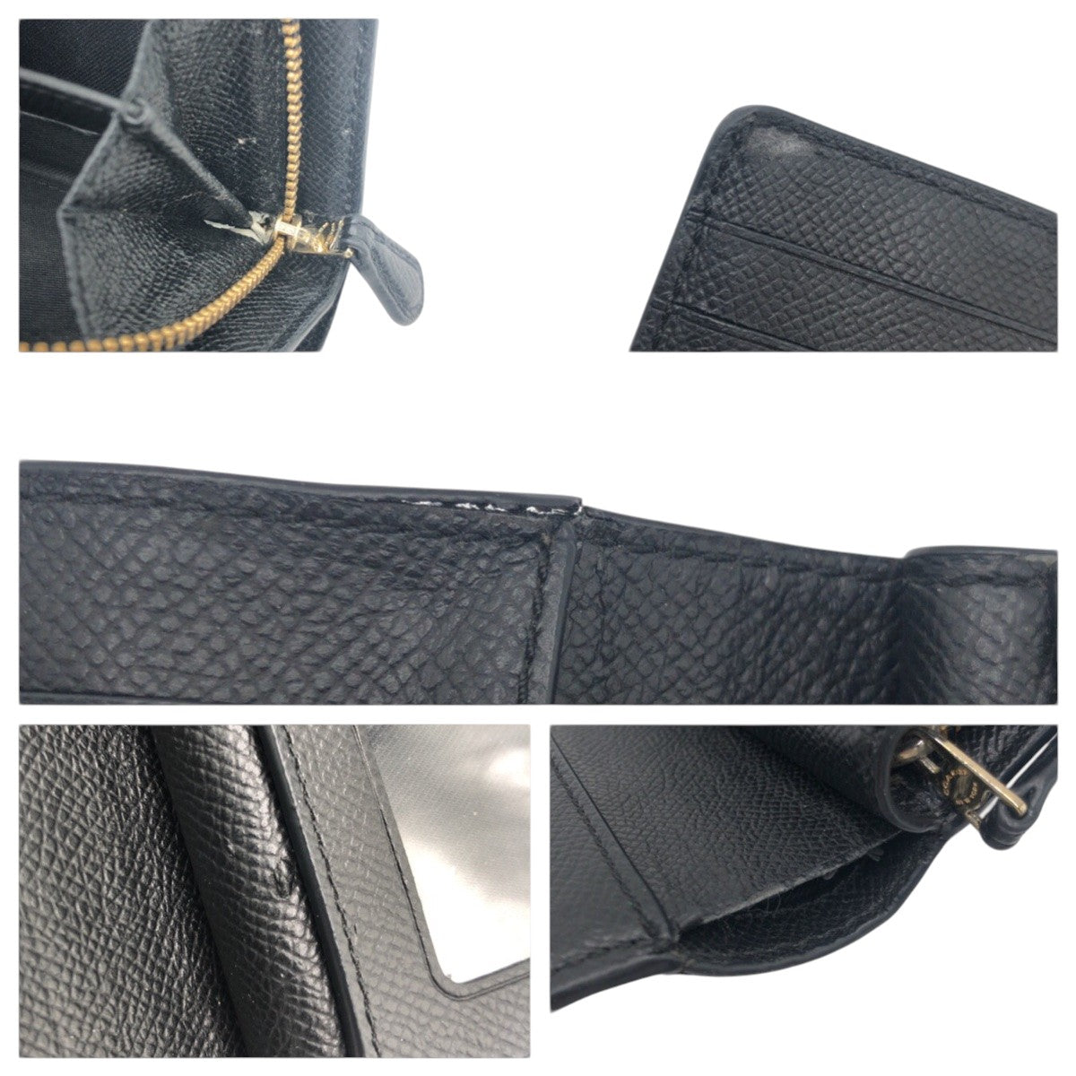 22339
COACH コーチ ブラック 黒 レザー 二つ折り財布 折り財布 コンパクトウォレット レディース ABP3