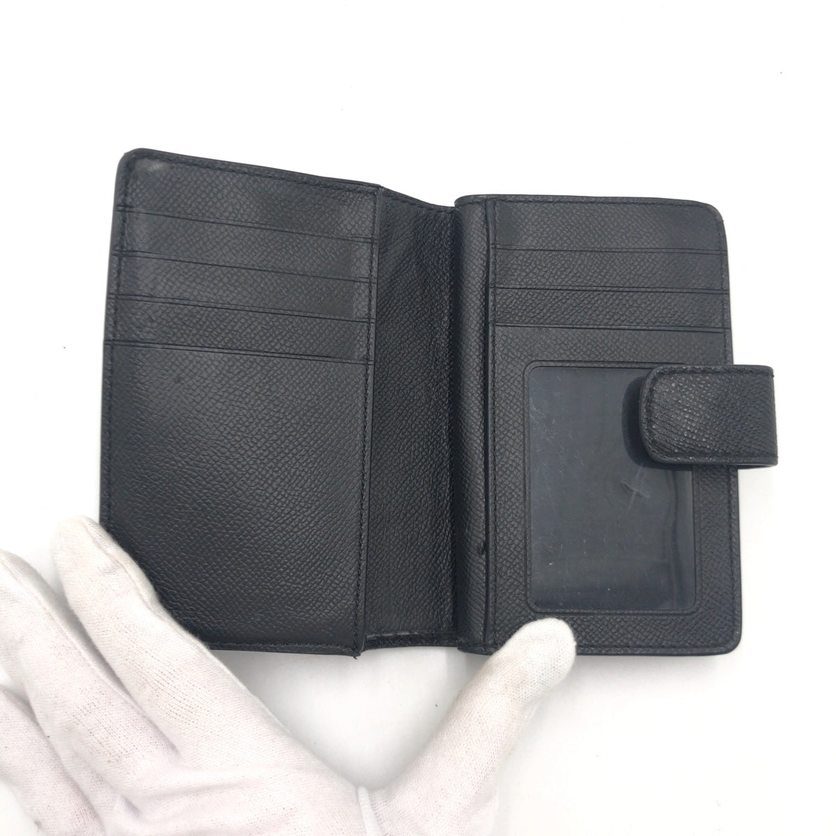 22339
COACH コーチ ブラック 黒 レザー 二つ折り財布 折り財布 コンパクトウォレット レディース ABP3