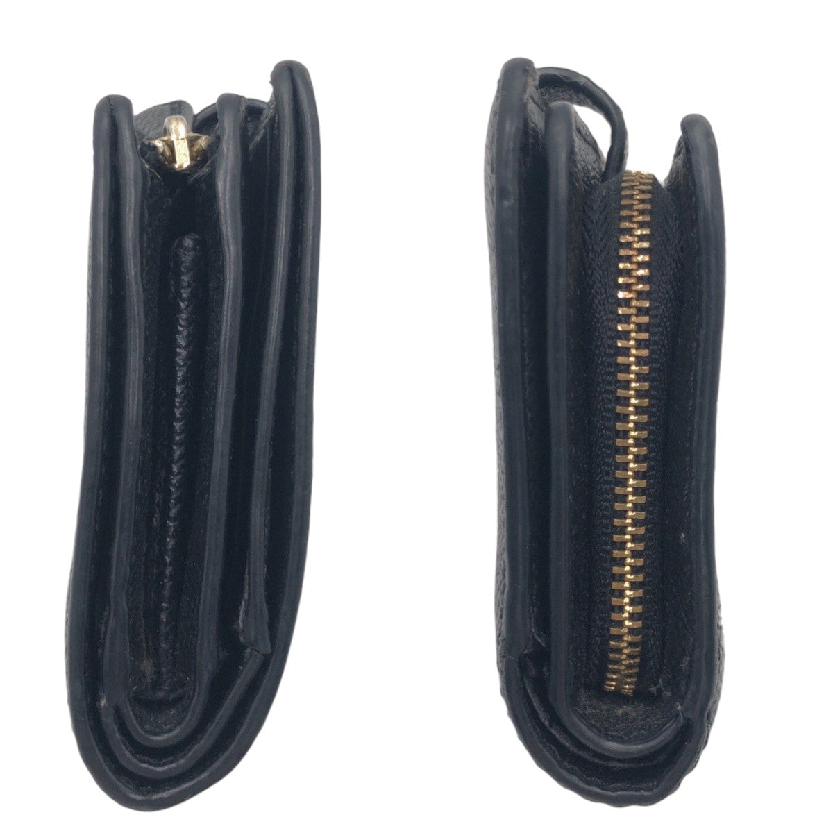 22339
COACH コーチ ブラック 黒 レザー 二つ折り財布 折り財布 コンパクトウォレット レディース ABP3