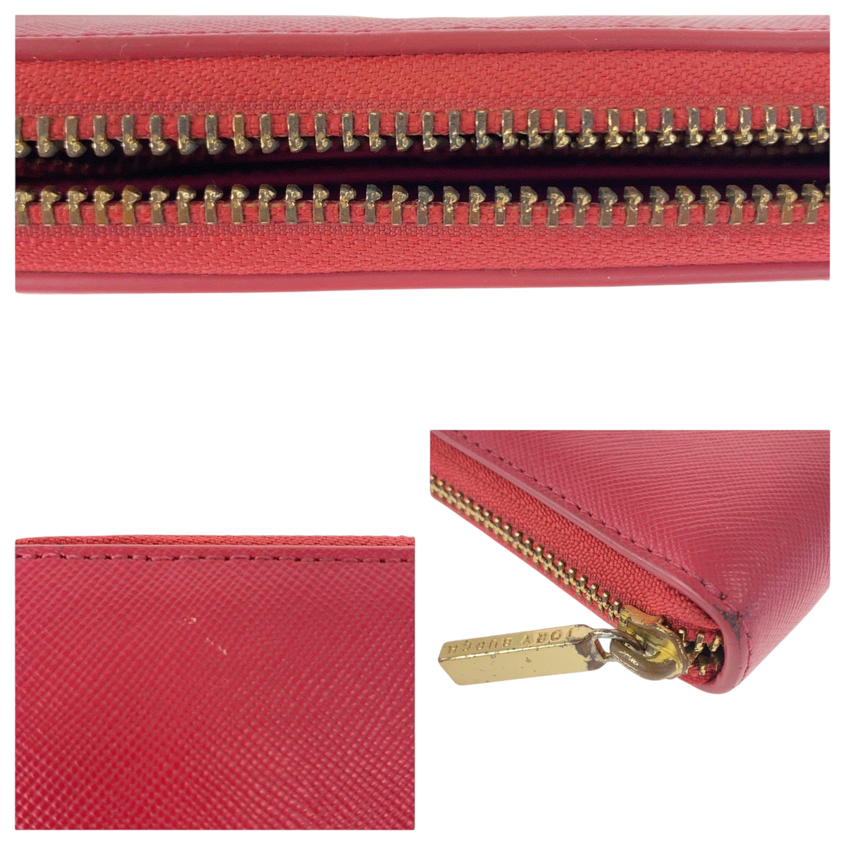 22344
Tory Burch Pink Gold Hardware Leather Zip Around Wallet for Women AB3