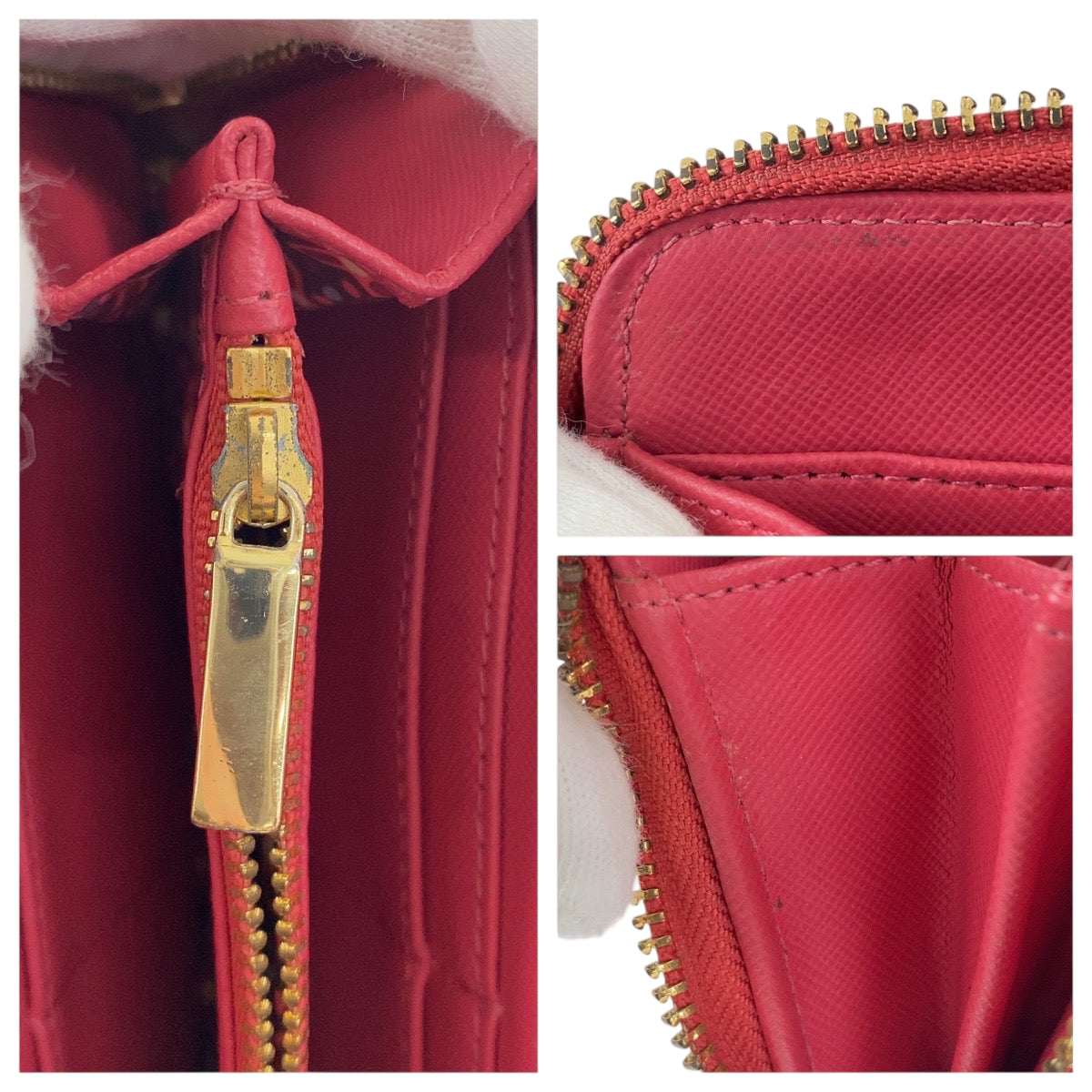 22344
Tory Burch Pink Gold Hardware Leather Zip Around Wallet for Women AB3
