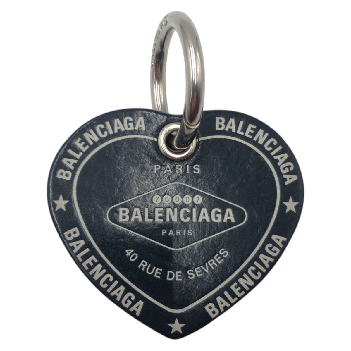 22348
BALENCIAGA バレンシアガ ハートモチーフ ブラック 黒 レザー キーホルダー キーチェーン レディース AB5