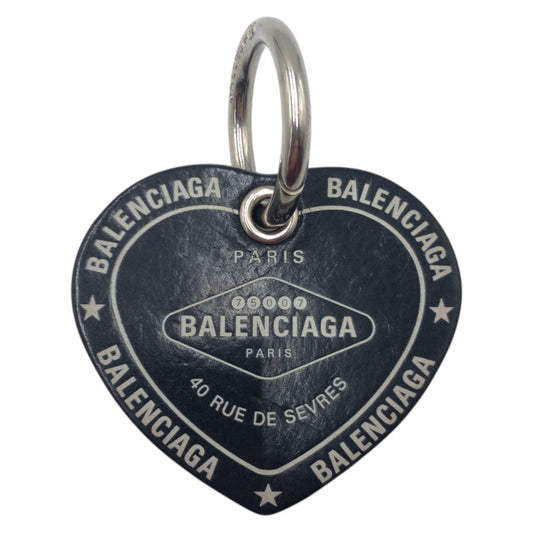 22348
BALENCIAGA バレンシアガ ハートモチーフ ブラック 黒 レザー キーホルダー キーチェーン レディース AB5