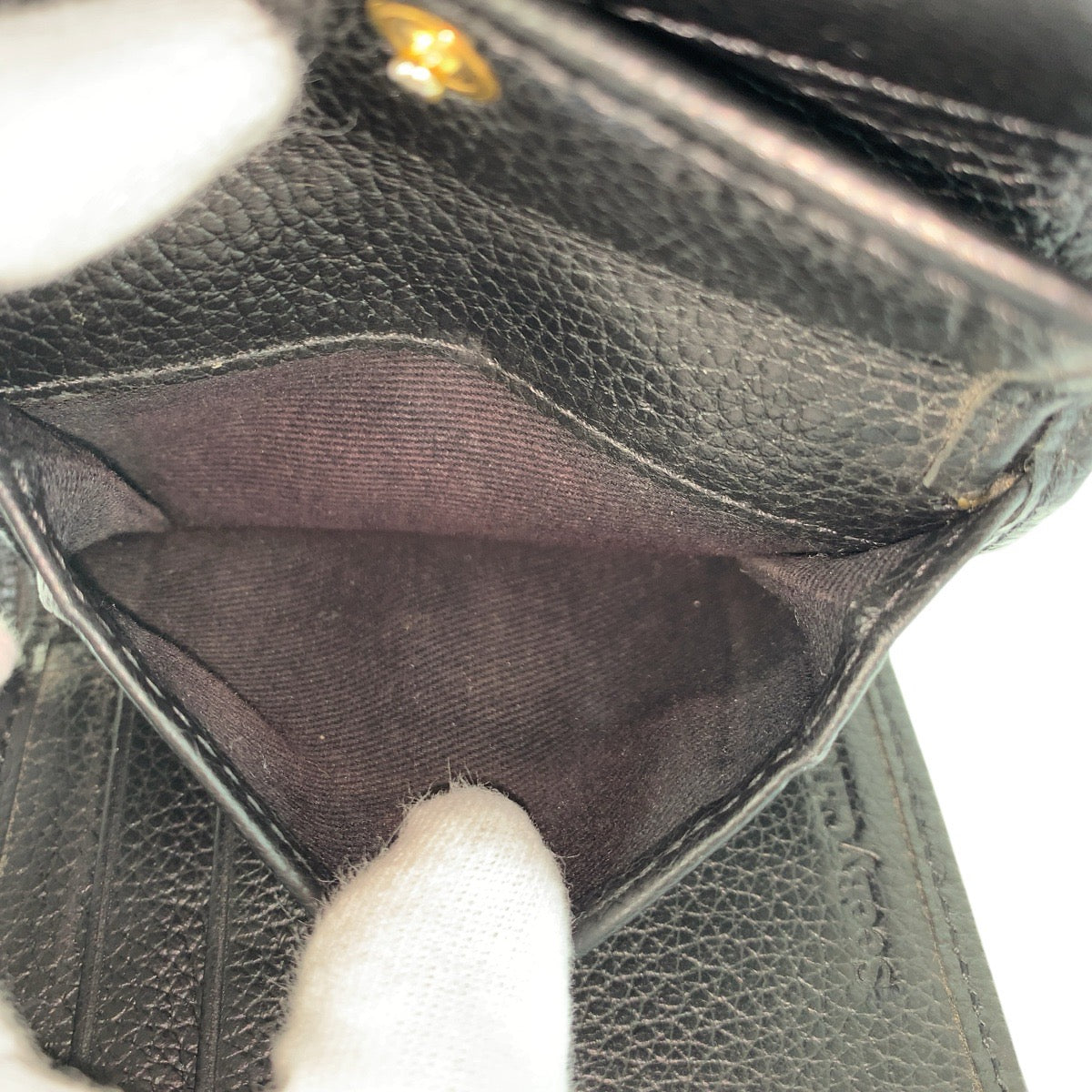 22350
SEE BY CHLOE シーバイクロエ リジー ブラック 黒 ゴールド金具 レザー 01 21 86 65 折財布 コンパクトウォレット レディース AB3