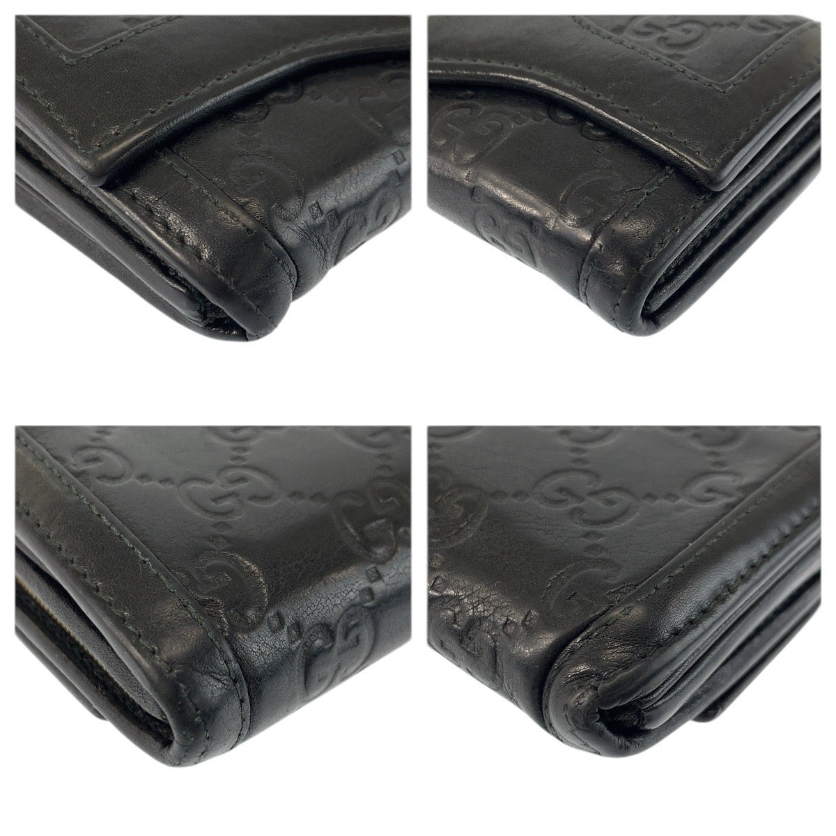 22178
GUCCI グッチ インターロッキング グッチシマ ブラック 黒 ゴールド金具 レザー 282431 長財布 ロングウォレット 男女兼用 レディース AB8