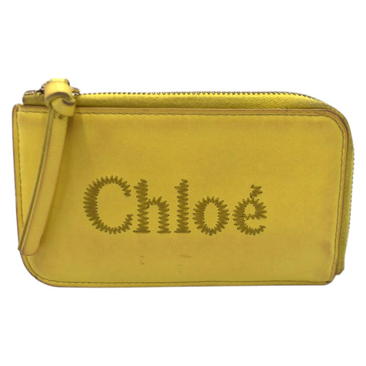 22351
Chloe クロエ Chloé Sense イエロー レザー 02 23 60 65 コインケース カードケース レディース AB3