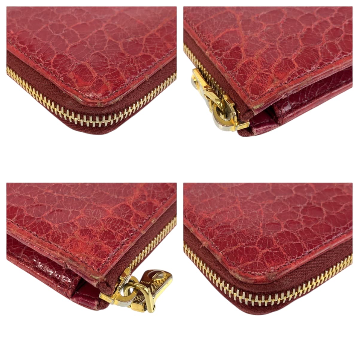 22356
MIUMIU ミュウミュウ 型押し ピンク ゴールド金具 レザー 長財布 ロングウォレット レディース AB5