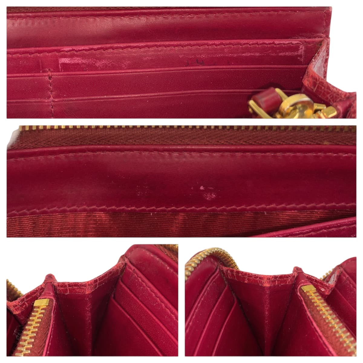 22356
MIUMIU ミュウミュウ 型押し ピンク ゴールド金具 レザー 長財布 ロングウォレット レディース AB5