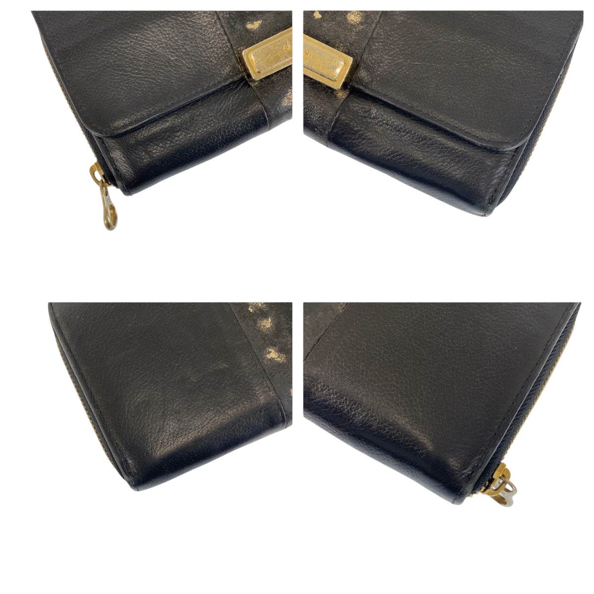 22366
SEE BY CHLOE シーバイクロエ ブラック 黒 ゴールド金具 レザー 04 15 83 65 長財布 ロングウォレット レディース AB3