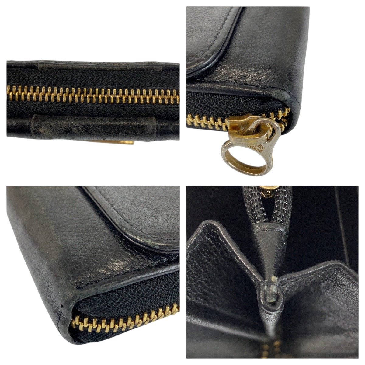 22366
SEE BY CHLOE シーバイクロエ ブラック 黒 ゴールド金具 レザー 04 15 83 65 長財布 ロングウォレット レディース AB3