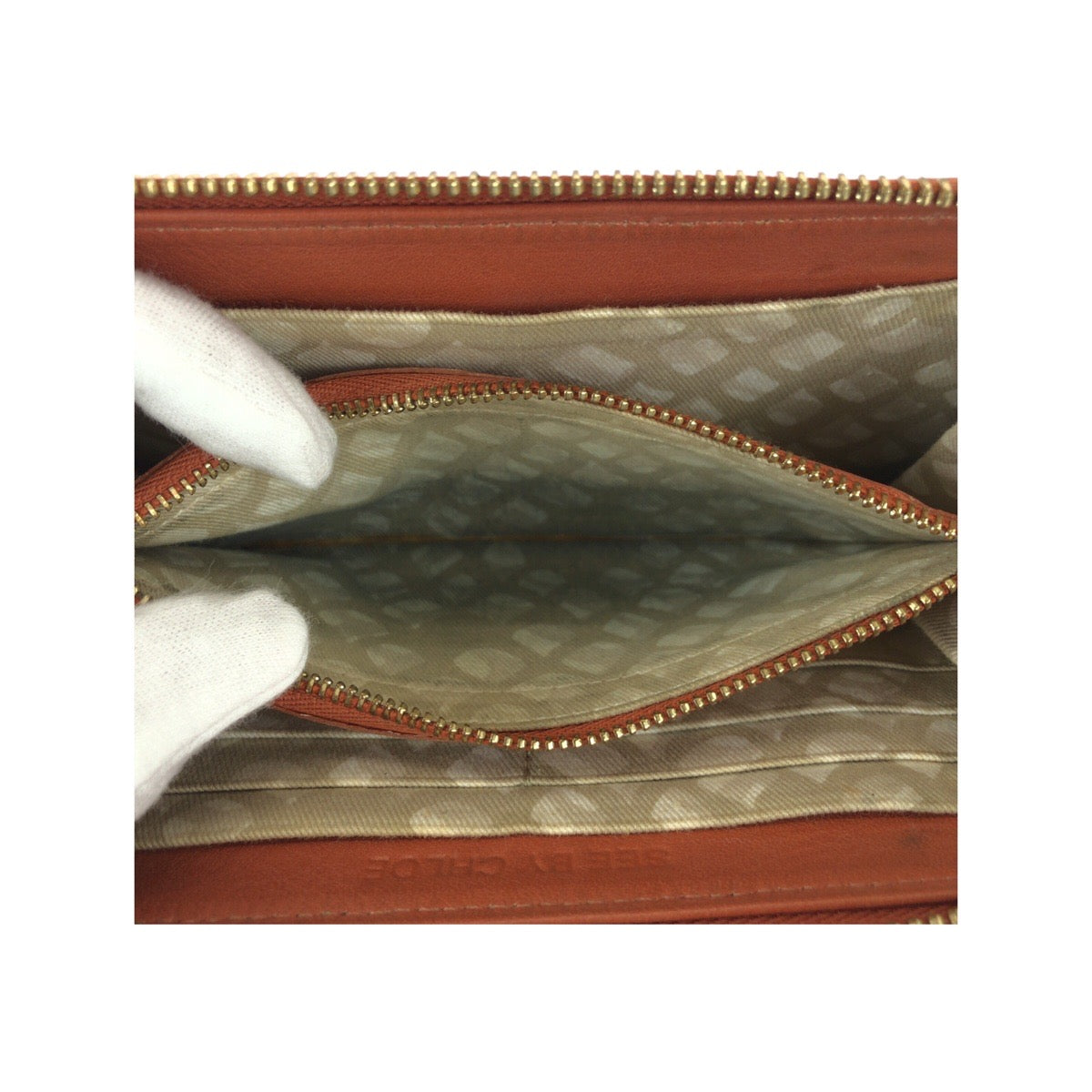 22367
Chloe クロエ リジー オレンジ コーラルオレンジ ゴールド金具 レザー B066YT 長財布 ロングウォレット レディース AB3