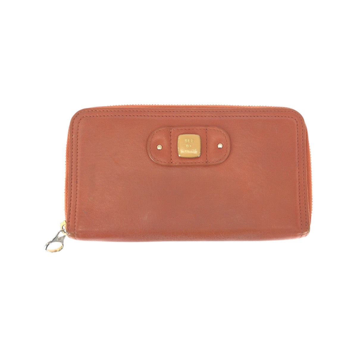 22367
Chloe クロエ リジー オレンジ コーラルオレンジ ゴールド金具 レザー B066YT 長財布 ロングウォレット レディース AB3